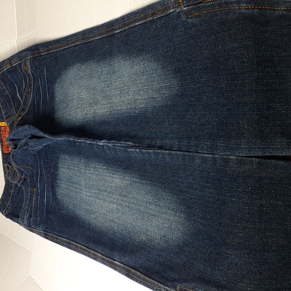 Fyi Kai Lu Jean's Size 27 Zippered Legs Blue Jeans - Picture 9 of 16